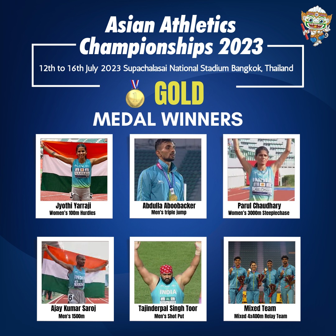 PM congratulates Indian contingent on winning 27 medals at 25th Asian Athletics Championship 2023